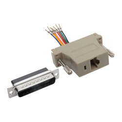 P440-825FM DB25 to RJ45 Modular Serial Adapter (M/F), RS-232, RS-422, RS-485