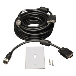 P501-100 VGA Coax Monitor Easy Pull Extension Cable, High Resolution Cable with RGB Coax (HD15 M/F), 100-ft