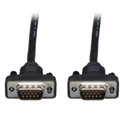 P502-003-SM Low-Profile VGA Coaxial High-Resolution Monitor Cable with RGB Coaxial (HD15 M/M), 2048 x 1536 (1080p), 3 ft.
