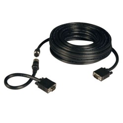 P503-050 VGA Coax Easy Pull Monitor Cable, High Resolution Cable with RGB Coax (HD15 M/M), 50-ft.