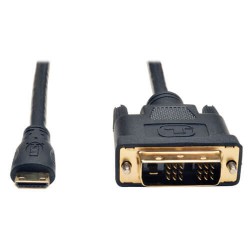 P566-006-MINI Mini HDMI to DVI Cable, Digital Monitor Adapter Cable (Mini HDMI to DVI-D M/M), 1080P, 6-ft.