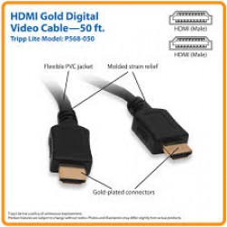 P568-050-HD-CL2 High-Speed HDMI Cable with Ethernet - 4K, No Signal Booster Needed, CL2 Rated, M/M, Black, 50 ft.