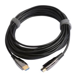 P568-20M-FBR High-Speed HDMI 2.0 Fiber Active Optical Cable (AOC) - 4K x 2K HDR @ 60 Hz, 4:4:4, M/M, Black, 20 m