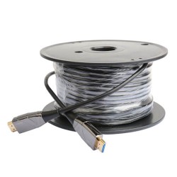 P568-60M-FBR High-Speed HDMI 2.0 Fiber Active Optical Cable (AOC) - 4K x 2K HDR @ 60 Hz, 4:4:4, M/M, Black, 60 m