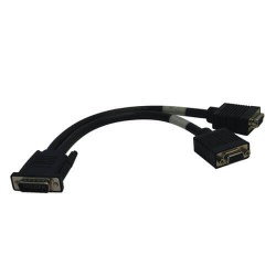 P574-001 DMS-59 to Dual VGA Splitter Y Cable (M to 2xF), 1-ft