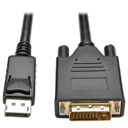 P581-006-V2 DisplayPort 1.2 to DVI Active Adapter Cable, DP with Latches to DVI (M/M), 1920x1200/1080p, 6 ft.