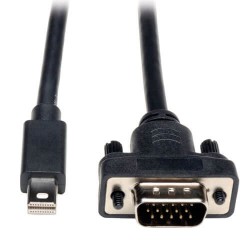 P586-010-VGA-V2 Mini DisplayPort 1.2 to VGA Active Adapter Cable, Mini DP to HD15 (M/M), 1920x1200/1080p, 10 ft.