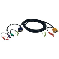 P757-010 VGA/PS2/Audio Combo Cable Kit for KVM Switch B006-VUA4-K-R, 10-ft.