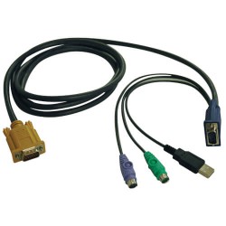 P778-006 USB/PS2 Combo Cable for NetDirector KVM Switches B020-U08/U16 and KVM B022-U16, 6-ft.