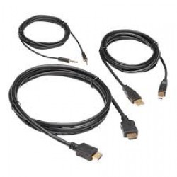 P782-006-HA HDMI KVM Cable Kit - 4K HDMI, USB 2.0, 3.5 mm Audio (M/M), Black, 6 ft.