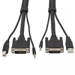 P784-006 DVI KVM Cable Kit, 3 in 1 - DVI, USB, 3.5 mm Audio (3xM/3xM), 6 ft.
