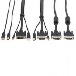 P784-006-DVU DVI KVM Cable Kit - DVI, USB, 3.5 mm Audio (3xM/3xM) + USB (M/M) + DVI (M/M), 6 ft.