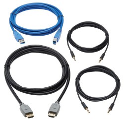P785-HKIT10 HDMI KVM Cable Kit for Tripp Lite B005-HUA2-K and B005-HUA4 KVM, 4K HDMI, USB 3.2 Gen 1, 3.5 mm, 10 ft.