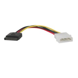 P944-06I 15-Pin SATA (Male) to 4-Pin (Female) Power Cable - 26 AWG, 6 in.