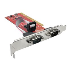 PCI-D9-02 2-Port DB9 (RS-232) Serial PCI Card with 16550 UART, Full Profile