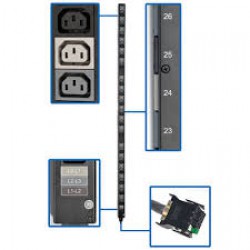 PDU3V20D354 8.6/12.6kW 3-Phase Vertical PDU Strip, 208V Outlets (54 C13), 0U Rack-Mount, Accessory for Select ATS PDUs