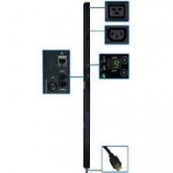PDU3VN10L2120 5.7kW 3-Phase Monitored PDU, 208V Outlets (30 C13 & 6 C19), L21-20P, 10ft Cord, 0U Vertical