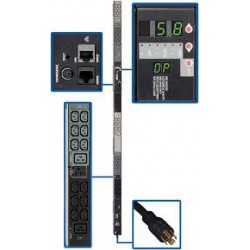 PDU3VN6L2120 5.8kW 3-Phase Monitored PDU, 208/120V Outlets (36 C13, 6 C19, 3 5-15/20R), L21-20P, 6ft Cord, 0U Vertical, TAA