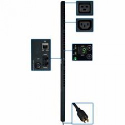 PDU3VSR10L1520 5.7 kW 3-Phase Switched PDU, 208V Outlets (21 C13 & 3 C19), L15-20P, 10ft Cord, 0U Vertical