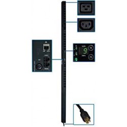 PDU3VSR10L2120 5.7kW 3-Phase Switched PDU, 208V Outlets (21 C13 & 3 C19), L21-20P, 10ft Cord, 0U Vertical