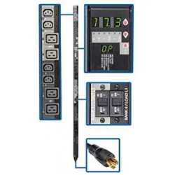 PDU3XVSR6L2230 17.3kW 3-Phase Switched PDU, 240V Outlets (12 C13 & 12 C19), L22-30P, 415V Input, 6ft Cord, 0U Vertical