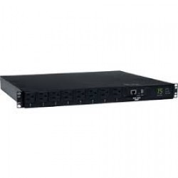 PDUMH15ATNET 1.4kW Single-Phase ATS / Switched PDU with LX Platform Interface, 120V outlets (8 5-15R), 2 5-15P 120V 12ft Inputs, 1U Rack-Mount, TAA