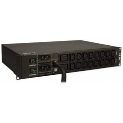 PDUMH30HV 5.8kW Single-Phase Metered PDU, 208/240V Outlets (16 C13 & 2 C19), L6-30P, 12ft Cord, 2U Rack-Mount, TAA