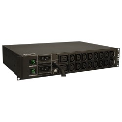 PDUMH30HV6 5.8kW Single-Phase Metered PDU - 16 C13 & 2 C19 Outlets (208/240V), L6-30P Input, 1.8 m Cord, 2U, TAA