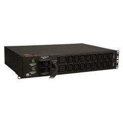 PDUMH32HV 7.4kW Single-Phase Metered PDU, 230V Outlets (2-C19, 16-C13), IEC-309 230V 32A Blue, 12ft Cord, 2U Rack-Mount, TAA
