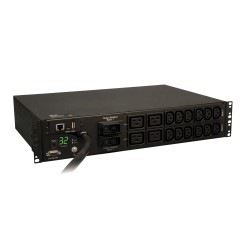 PDUMNH32HV 7.4kW Single-Phase Monitored PDU with LX Platform Interface, 230V Outlets (12-C13, 4-C19), IEC-309 32A Blue, 12ft Cord, 2U Rack-Mount, TAA