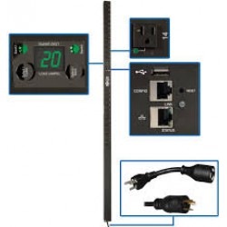 PDUMVR20NETLX 1.9kW Single-Phase Switched PDU, LX Platform, Outlet Monitoring, 120V Outlets (24 NEMA 5-15/20R), L5-20P Plug, 0U, TAA