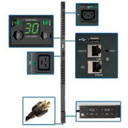 PDUMVR30HVNETLX 5/5.8kW Single-Phase Switched PDU, Outlet Monitoring, 208/240V Outlets (20 C13 & 4 C19), 0U, LX Platform Interface, TAA