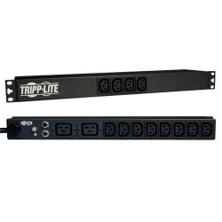 PDUNV 1.6/3.8kW Single-Phase 100–240V Basic PDU, 14 Outlets (12 C13 & 2 C19), C20 with 5 Adapters, 10 ft. Cord, 1U Rack-Mount