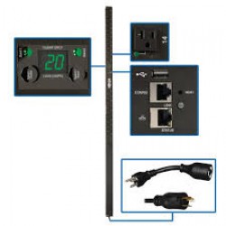 PDUNVR20LX 1.9kW Single-Phase Monitored Per-Outlet PDU - LX Platform, 24 5-15/20R Outlets (120V), L5-20P/5-20P Input, 0U, TAA