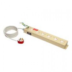 PS610HGUK UK BS-1363 Medical-Grade Power Strip with 6 UK Outlets, 3 m Cord