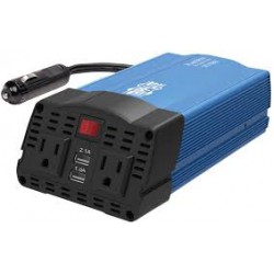 PV375USB 375W PowerVerter Ultra-Compact Car Inverter with 2 AC Outlets, 2 USB Charging Ports and Battery Cables
