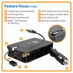 PV4IN1 4-in-1 Ultra-Compact Inverter with Mobile Charging