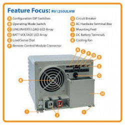 RV1250ULHW 1250W PowerVerter RV Inverter/Charger with Hardwire Input/Output