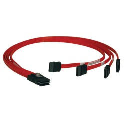 S508-003 Internal SAS Cable, 4-Lane mini-SAS (SFF-8087) to 4xSatA 7pin, 3-ft. (1M)