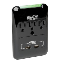 SK30USB Protect It! 3-Outlet Surge Protector, Direct Plug-In, 540 Joules, 2.1 A USB Charger, Diagnostic LED