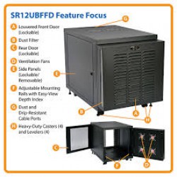 SR12UBFFD SmartRack 12U Mid-Depth Rack Enclosure Cabinet for Harsh Environments