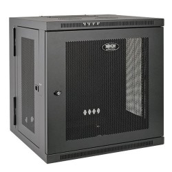 SRW10US SmartRack 10U Low-Profile Switch-Depth Wall-Mount Rack Enclosure Cabinet, Hinged Back