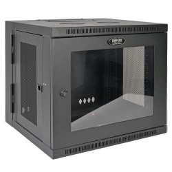 SRW10USG SmartRack 10U Low-Profile Switch-Depth Wall-Mount Rack Enclosure Cabinet with Clear Acrylic Window, Hinged Back