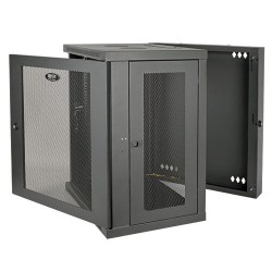 SRW15US SmartRack 15U Low-Profile Switch-Depth Wall-Mount Rack Enclosure Cabinet, Hinged Back