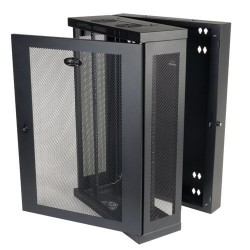 SRW18US13 SmartRack 18U Low-Profile Patch-Depth Wall-Mount Rack Enclosure Cabinet, Hinged Back