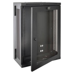 SRW18US13G SmartRack 18U Low-Profile Patch-Depth Wall-Mount Rack Enclosure Cabinet with Clear Acrylic Window, Hinged Back