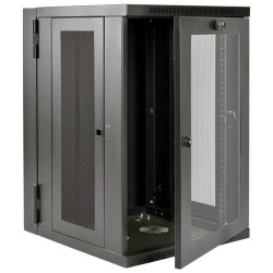 SRW18USDPG SmartRack 18U UPS-Depth Wall-Mount Rack Enclosure Cabinet with Clear Acrylic Window, Hinged Back
