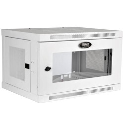 SRW6UWG SmartRack 6U Low-Profile Switch-Depth Wall-Mount Rack Enclosure Cabinet with Clear Acrylic Window, White