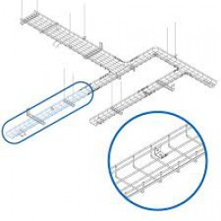 SRWB6210STR Wire Mesh Cable Tray - 150 x 50 x 3000 mm (6 in. x 2 in. x 10 ft.)