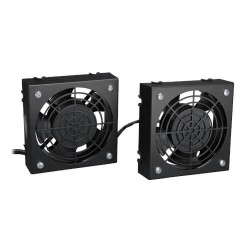 SRXFANWM Dakventilatorkit voor wandmontage - dubbele hoogwaardige 230V-ventilatoren, 210 CFM, 3 ft. Snoer, C14-ingang